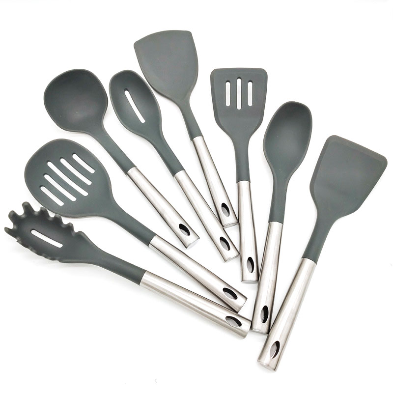 Utensili da cucina in silicone facili da pulire da 8 pezzi