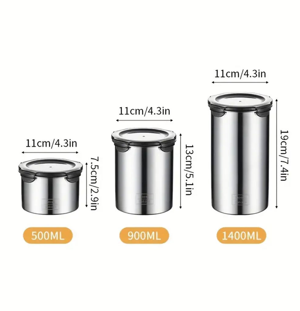 Stainless Steel Food Storage Container With Airtight Lid