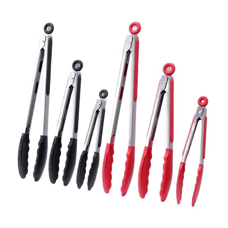 Pinze per alimenti in silicone da 7 pollici, 9 pollici e 12 pollici